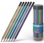 Grafitinis tribriaunis pie&scaron;tukas METALLIC, ErichKrause, HB, su trintuku