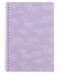Bloknotas LAVENDER, Axent, A5, langeliais, 80 lapų, 70gsm, su spirale &scaron;one