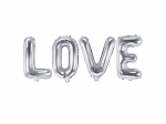 Folinis balionas Love - sidabrinis