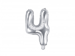 Foil Balloon Number 4 , 35cm, silver