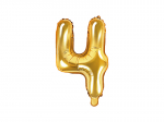 Foil Balloon Number 4 , 35cm, gold