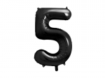 Foil Balloon Number 5 , 86cm, black