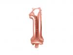 Foil Balloon Number 1 , 35cm, rose gold