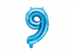 Foil Balloon Number 9 , 35cm, blue