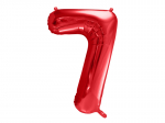 Foil Balloon Number 7 , 86cm, red