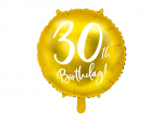 Foil Balloon 30th Birthday, gold, 45 cm