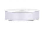 Satin Ribbon, white, 12mm/25m (1 pc. / 25 lm)