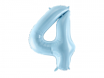 Foil Balloon Number 4 , 86cm, light blue