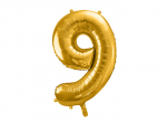 Foil Balloon Number 9 , 86cm, gold