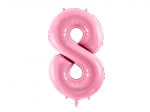 Foil Balloon Number 8 , 86cm, pink