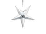 Paper star, 45cm, silver
