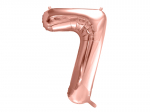 Foil Balloon Number 7 , 86cm, rose gold