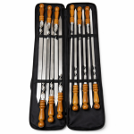 Nerūdijančio plieno ie&scaron;mų rinkinys (550&times;20&times;3 mm ir 550&times;12&times;3 mm) su dėklu, 12 vnt.