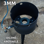 Krosnelė dujinė kazanui 8-12L / skersmuo 36cm / plienas 3mm