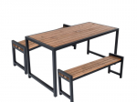 Sodo stalas IRONWOOD ir 2 suoliukai