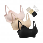 HOFISH žindymo liemenėlių rinkinys 3 vnt. L dydis (Black, Beige, Pink)