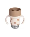 BEABA nerūdijančio plieno mokomasis puodelis CLICK AND DRINK 240 ml