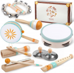 Montessori medinių muzikos instrumentų rinkinys vaikams 8in1