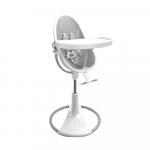 Maitinimo kėdutė BLOOM FRESCO WHITE + sidabrinis įdėklas