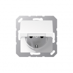 JUNG Lizdas p/t SCHUKO su dangteliu baltas 16A 250V (A Serija)