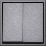 LIREGUS Modern perjungiklis 2 klavi&scaron;ų, tamsiai pilkas, 10A