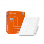 Sonoff SwitchMan ZBM5 Zigbee jungiklis 2 klavi&scaron;ų, baltas 80W
