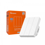 Sonoff SwitchMan ZBM5 Zigbee jungiklis 3 klavi&scaron;ų, baltas 80W