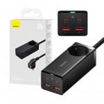 Baseus GaN3 Pro sieninis įkroviklis / maitinimo lizdas 100W 2xUSB + 2xUSB-C + AC