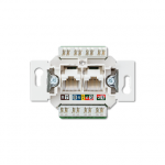 JUNG Lizdas kompiuterinis dvigubas UAE8x8UPO mK kat.6 neekranuotas