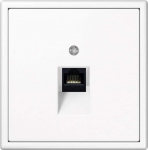 Leiregus Kompiuterio lizdas, su 1x moduliu RJ45 kat.6a, balta matinė spalva