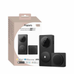 Aqara G410 Select Durų skambutis centralė veikia su Apple HomeKit, Zigbee, Matter, juoda