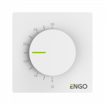 Engo ESIMPLE termostatas su ratuku 230V &scaron;ildymui/&scaron;aldymui baltas