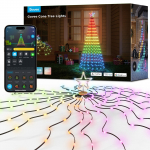 Govee Cone Tree Lights &ndash; i&scaron;manus RGBIC kūgio formos kalėdinis medis (Wi-Fi + Bluetooth, Alexa/Google)