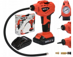 YATO YT-82894 Akumuliatorinis ratų pripūtimo pistoletas su manometru 18V 2.0Ah