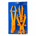 Gnybtų lenktų 90&deg; kompl. (3vnt) lanksčių žarnų užspaudimui