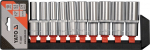 YATO Galvučių rinkinys &scaron;e&scaron;iakampės, ilgos 1/2" 10 - 24 mm