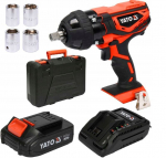 YATO YT-82804 Akumuliatorinis smūginis veržliasukis 18V 2.0Ah 1/2" 300NM