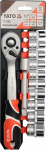 YATO YT-38821 Galvučių rinkinys su terk&scaron;le (1/2") 10-24 mm 12 vnt.