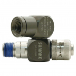 Pneumatinė jungtis 1/4 (i&scaron;.s./vid.s.) pasukama 360&deg; su reguliatoriumi