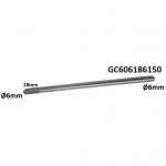 Prailginta freza kietmetalio C cilindro formos užapvalinta &Oslash;6 x 18mm