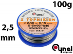 Lydmetalio viela &Oslash; 2,50mm. 100g su fliusu