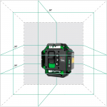ADA 4-360 GREEN Lazerinis nivelyras 4 linijos 360&deg; ULTIMATE