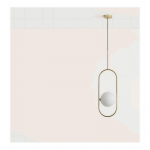 Pakabinamas &scaron;viestuvas ABBACUS 1 BRASS