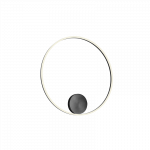 Sieninis - lubinis LED &scaron;viestuvas  Orbit D80 black direct 3000K DALI