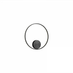 Sieninis - lubinis LED &scaron;viestuvas Orbit D40 black 3000K indirect DALI