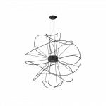 PAKABINAMAS LED &Scaron;VIESTUVAS HOOPS 4 32W JUODAS | ĮVAIRIŲ SPALVŲ