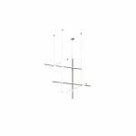 PAKABINAMAS LED &Scaron;VIESTUVAS COORDINATES SUSPENSION 3 CLIII 64W PILKAS