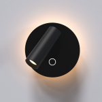 SIENINIS LED &Scaron;VIESTUVAS LUNARA 9W CCT JUODAS