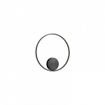 Sieninis - lubinis led &scaron;viestuvas Orbit D40 black 3000K indirect TRIAC