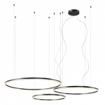 Pakabinamas LED &scaron;viestuvas orbit black 3 dimeriuojamas DALI 4000K